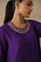 Noor Purple Drape Top Set