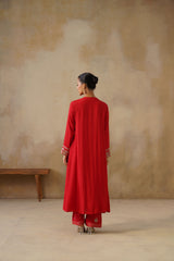 Noor Red Kali Suit Set with Dupatta