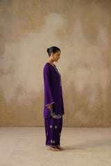 Noor Purple Kashmiri Kurta Set with Dupatta