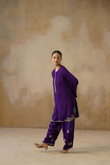 Noor Purple Kashmiri Kurta Set with Dupatta