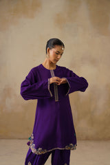 Noor Purple Kashmiri Kurta Set with Dupatta