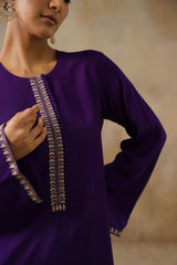 Noor Purple Kashmiri Kurta Set with Dupatta