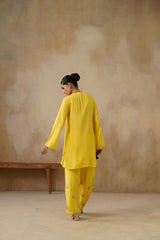 Noor Yellow Kashmiri Kurta Set with Dupatta