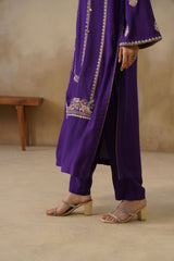 Noor Purple Straight Suit Set with Dupatta