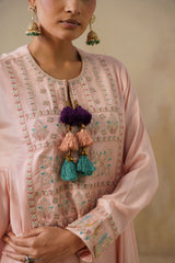 Noor Pink Kali Suit Set with Dupatta