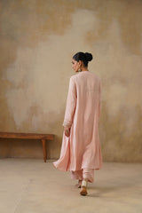 Noor Pink Kali Suit Set with Dupatta