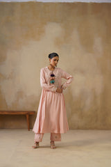 Noor Pink Kali Suit Set with Dupatta