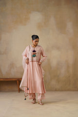 Noor Pink Kali Suit Set with Dupatta