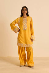 Sukoon Orange Kashmiri Kurta with Dupatta