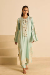 Sukoon Sky Blue Straight suit set with Dupatta