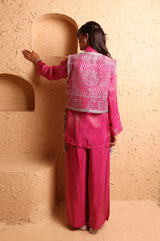 Rani Pink Waistcoat Set