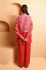 Sindoor Red Waistcoat Set
