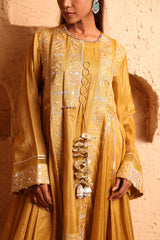 Ochre Sidekali Suit Set with Dupatta