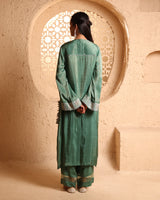 Jade Green Straight Suit Set with Dupatta