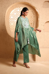 Jade Green Cape Suit Set