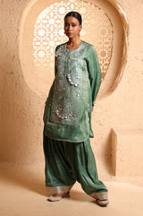 Jade Green Kashmiri Kurta Set with Dupatta