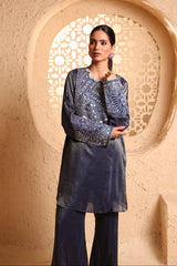 Midnight Blue Back Kali Suit Set
