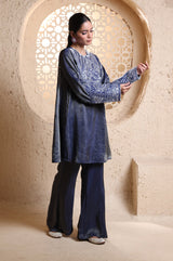Midnight Blue Back Kali Suit Set