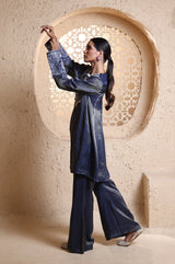 Midnight Blue Back Kali Suit Set