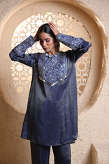 Midnight Blue Back Kali Suit Set