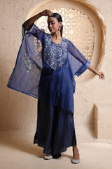 Midnight Blue Kaftan Set