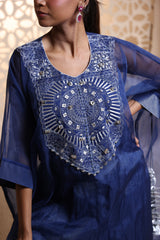 Midnight Blue Kaftan Set