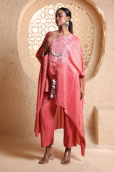 Coral Cape Suit Set