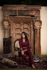 Jashn Belted Coat Set