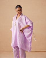 Sanjh Sahaj Set - Lavender Lilac Kaftan Suit Set