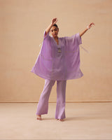 Sanjh Sahaj Set - Lavender Lilac Kaftan Suit Set