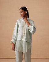 Sanjh Aira Set - Mist Blue Coord Set