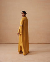 Sanjh Ruhani Dress - Sun Mustard Full Length Dress
