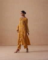 Sanjh Mehr Set - Sun Mustard Straight Suit Set with Dupatta