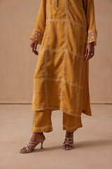 Sanjh Mehr Set - Sun Mustard Straight Suit Set with Dupatta