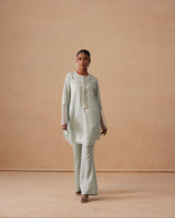 Sanjh Sabaa Set- Mist Blue Back Kali Set