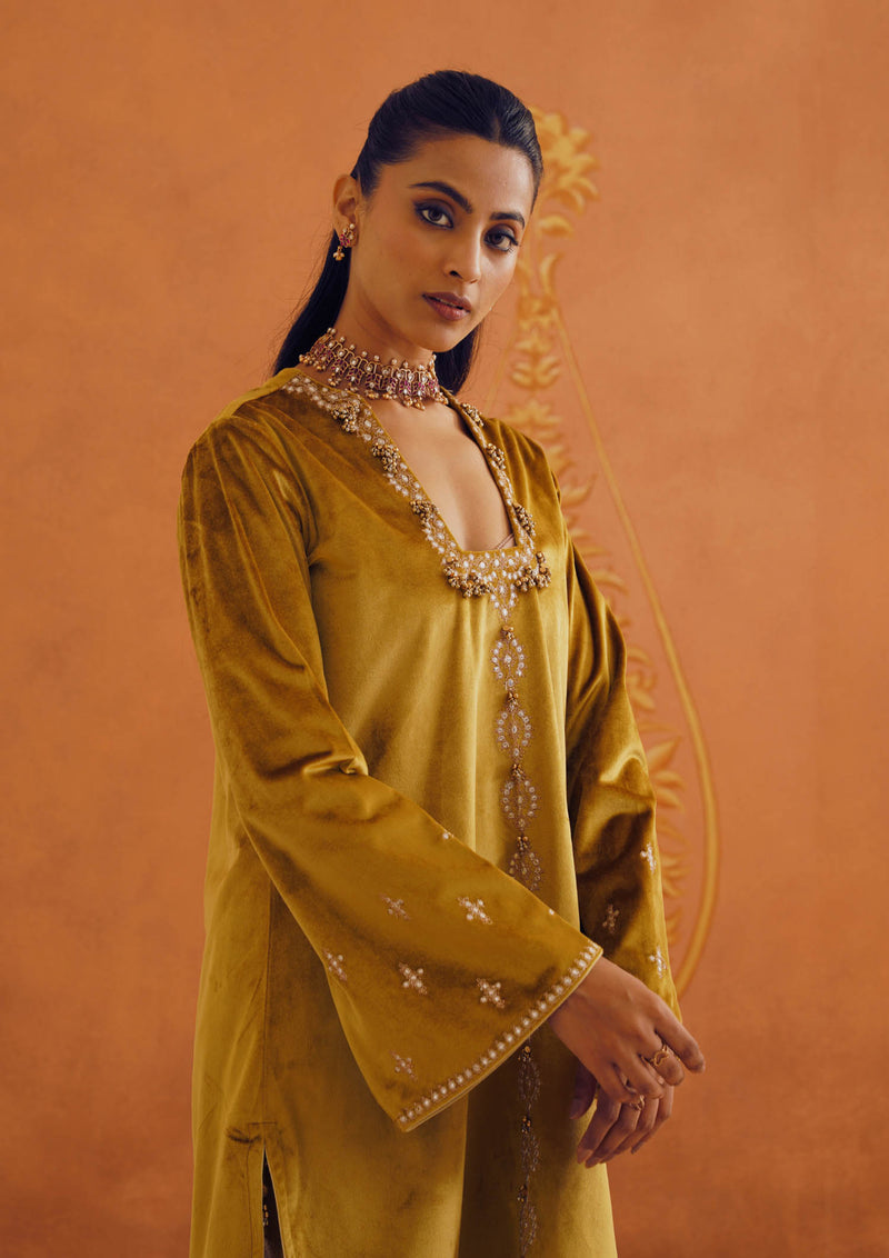 Zeba Mustard A Line Coord Set