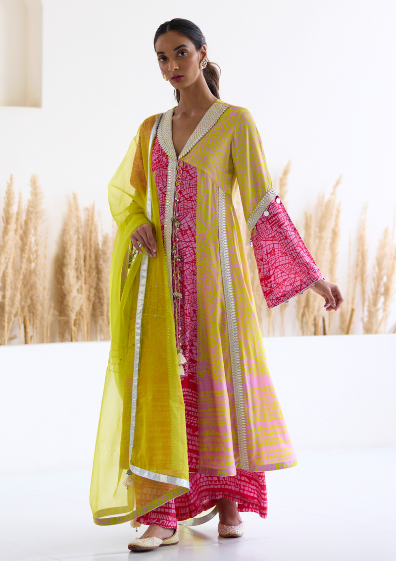 Lakeer Multicoloured Kali Suit Set