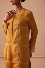 Sanjh Mehr Set - Sun Mustard Straight Suit Set with Dupatta - RTS