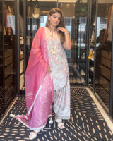 Peher Dua Set - Blush Pink Farsi Salwar Set with Dupatta