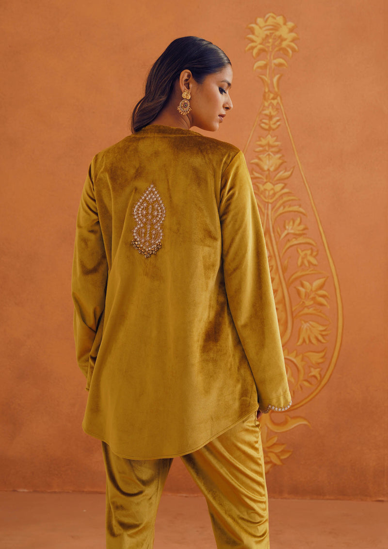 Zeba Mustard Coat Set