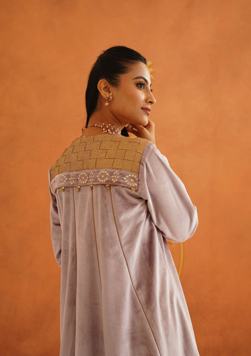 Zeba Lilac Kali Suit Set with Garara