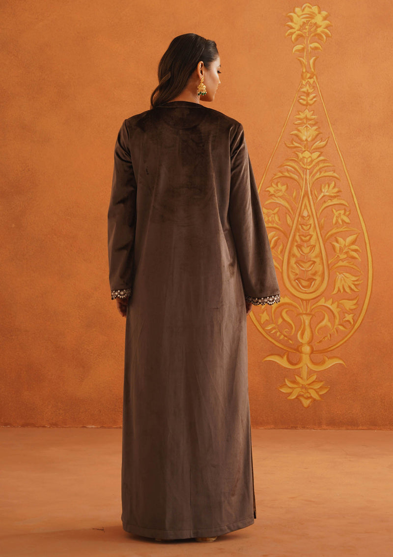 Zeba  Brown Long Dress