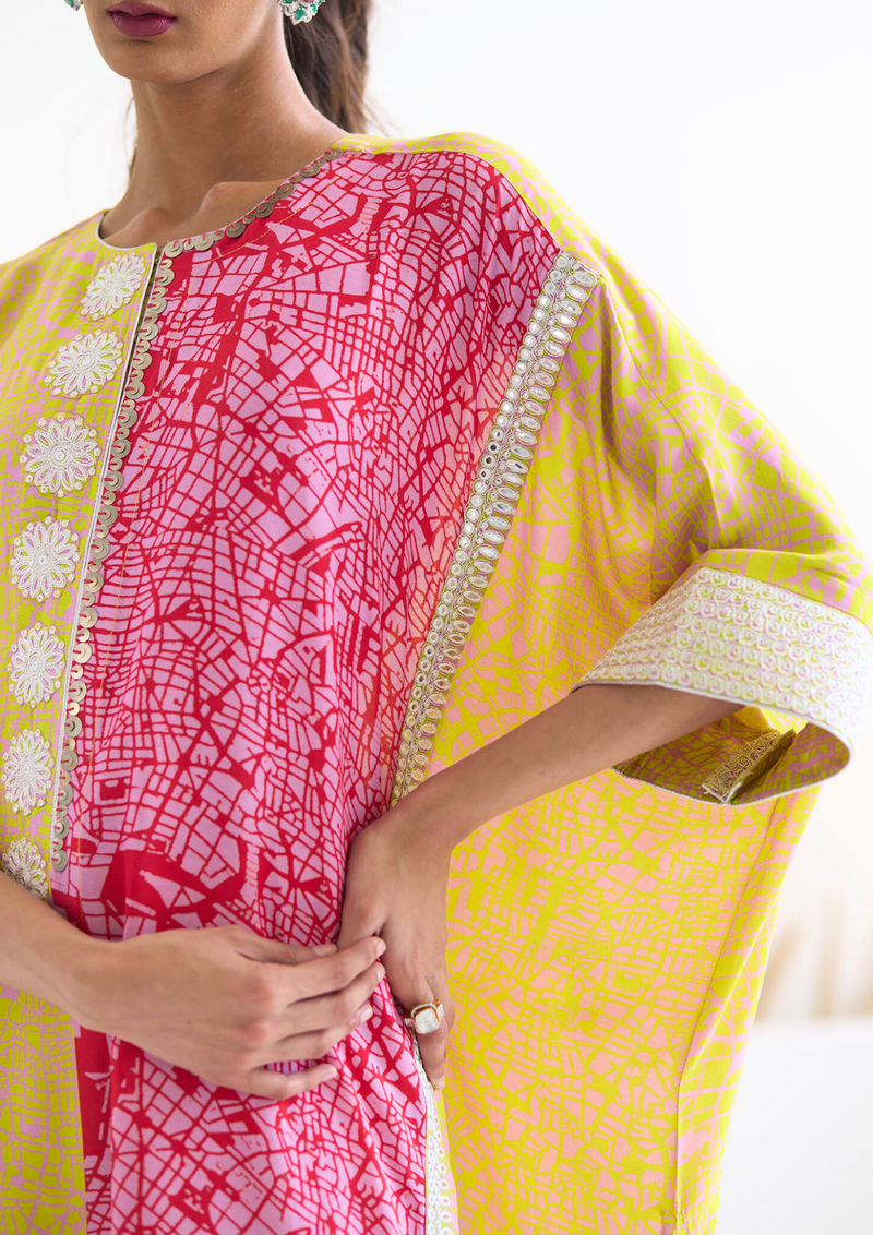 Lakeer Multicoloured Kaftan Suit Set