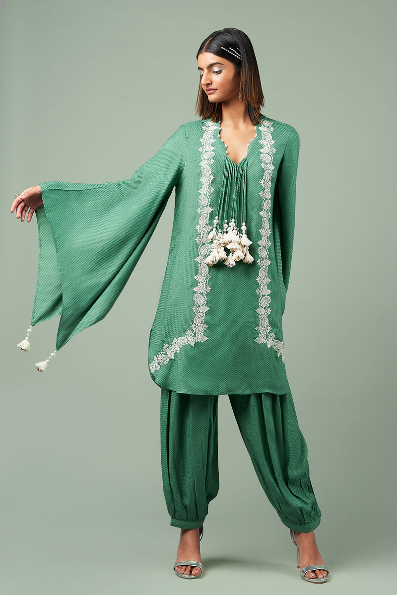 Pop Drop Kashmiri Kurta Set- RTS