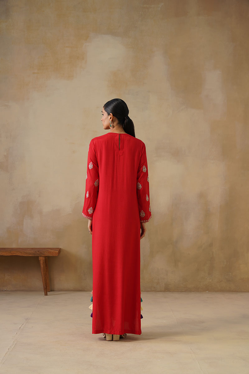 Noor Red Full Length Dress