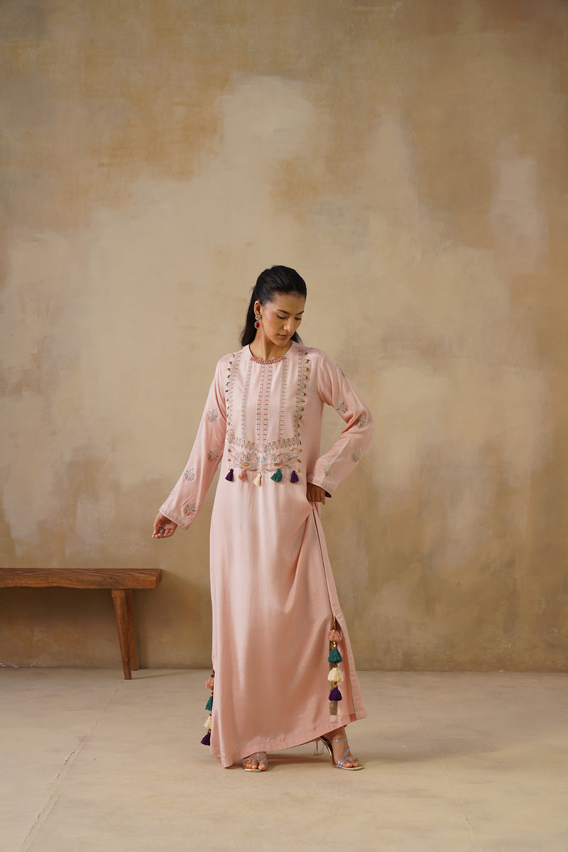 Noor Pink Full Length Dress