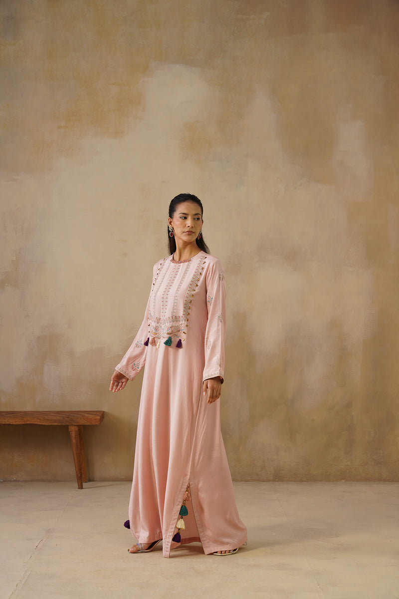 Noor Pink Full Length Dress