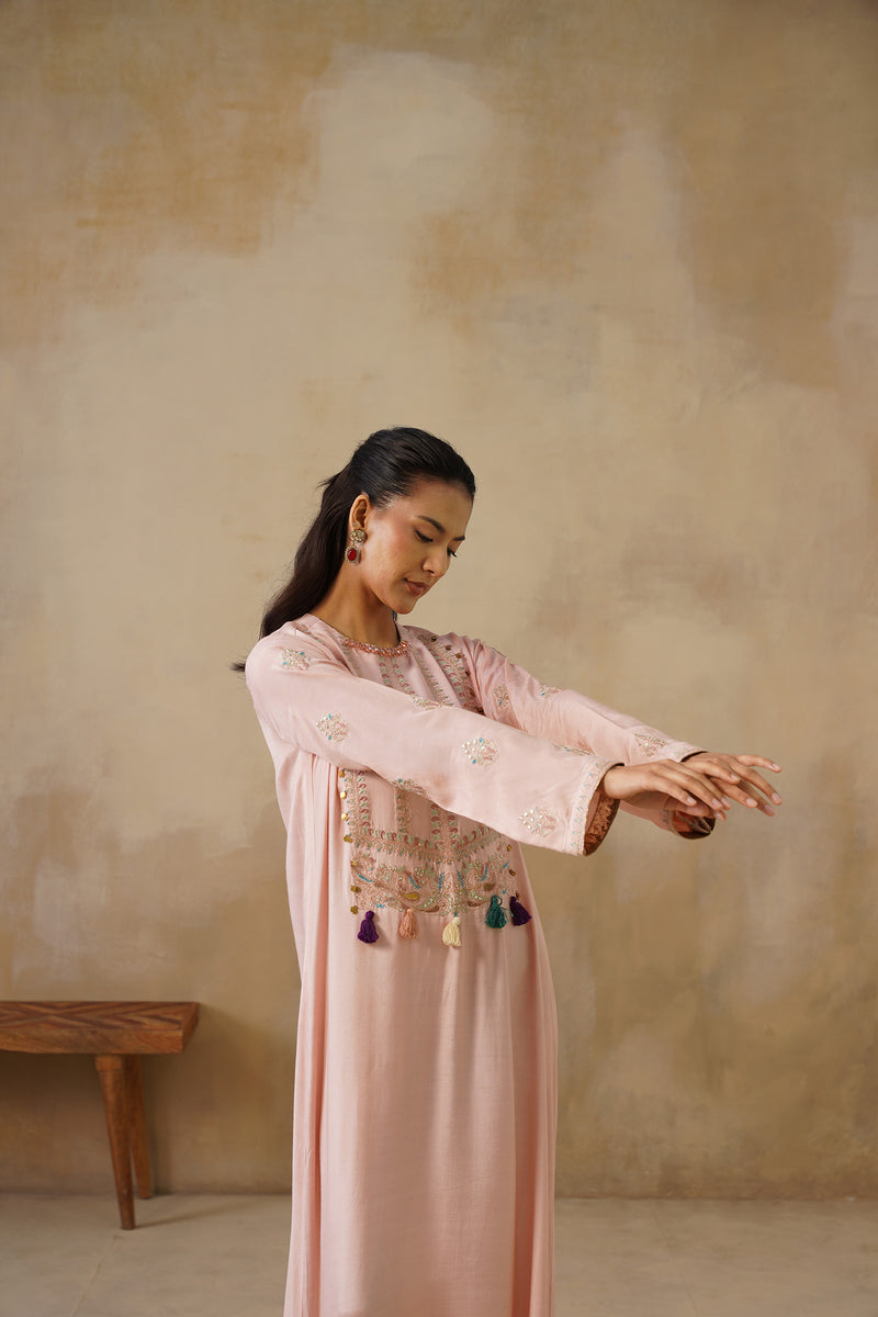 Noor Pink Full Length Dress