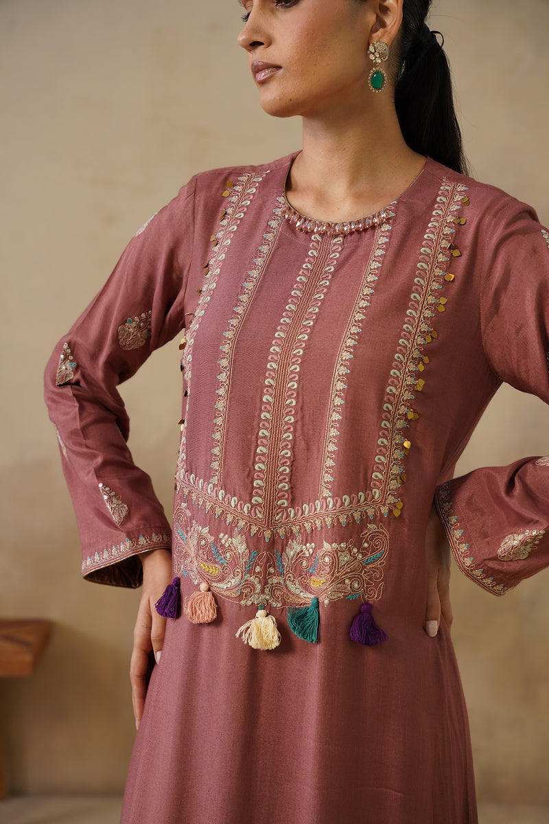 Noor Brown Full Length Dress