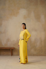 Noor Yellow Full Length Dress